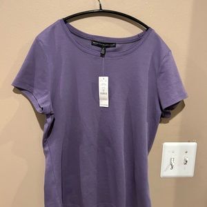 White House Black Market top. Lavender 100% Pima cotton. Medium.